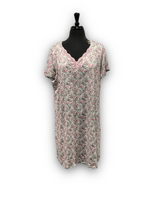 Load image into Gallery viewer, Women&#39;s Peached Jersey V-Neck Sleep Shirt with Lace Trim
