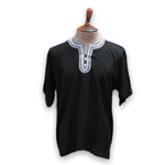 Load image into Gallery viewer, Men&#39;s Budget Friendly Short Sleeved Cotton Caftan T-Shirt with Embroidery

