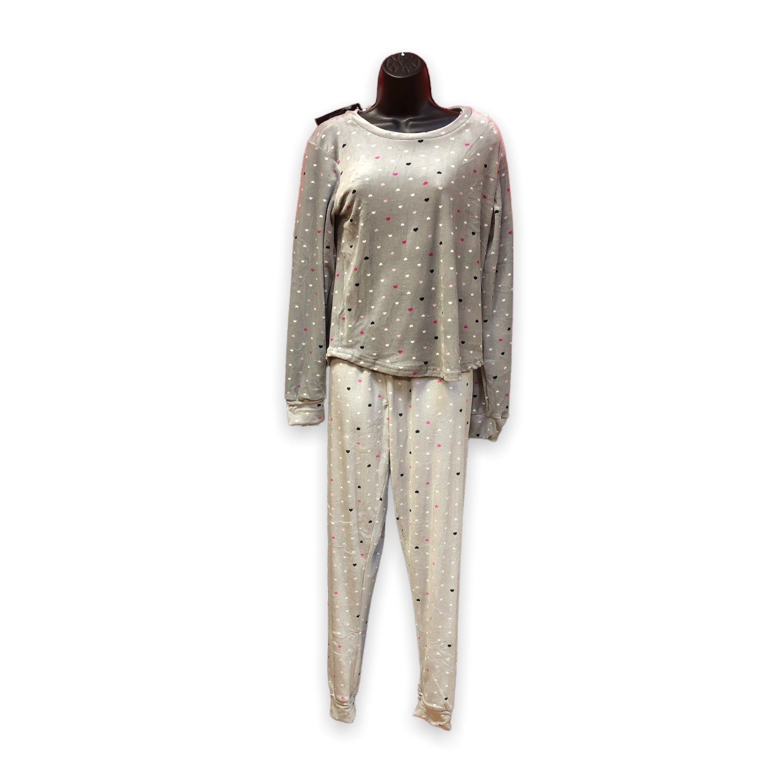 Women's Two Piece Velour Pajama Set with Long Jogger Pants