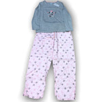 Load image into Gallery viewer, Women&#39;s Two Piece Pajama Set with Jersey Knit Top and Flannel Pants (GIFT PACKAGED)
