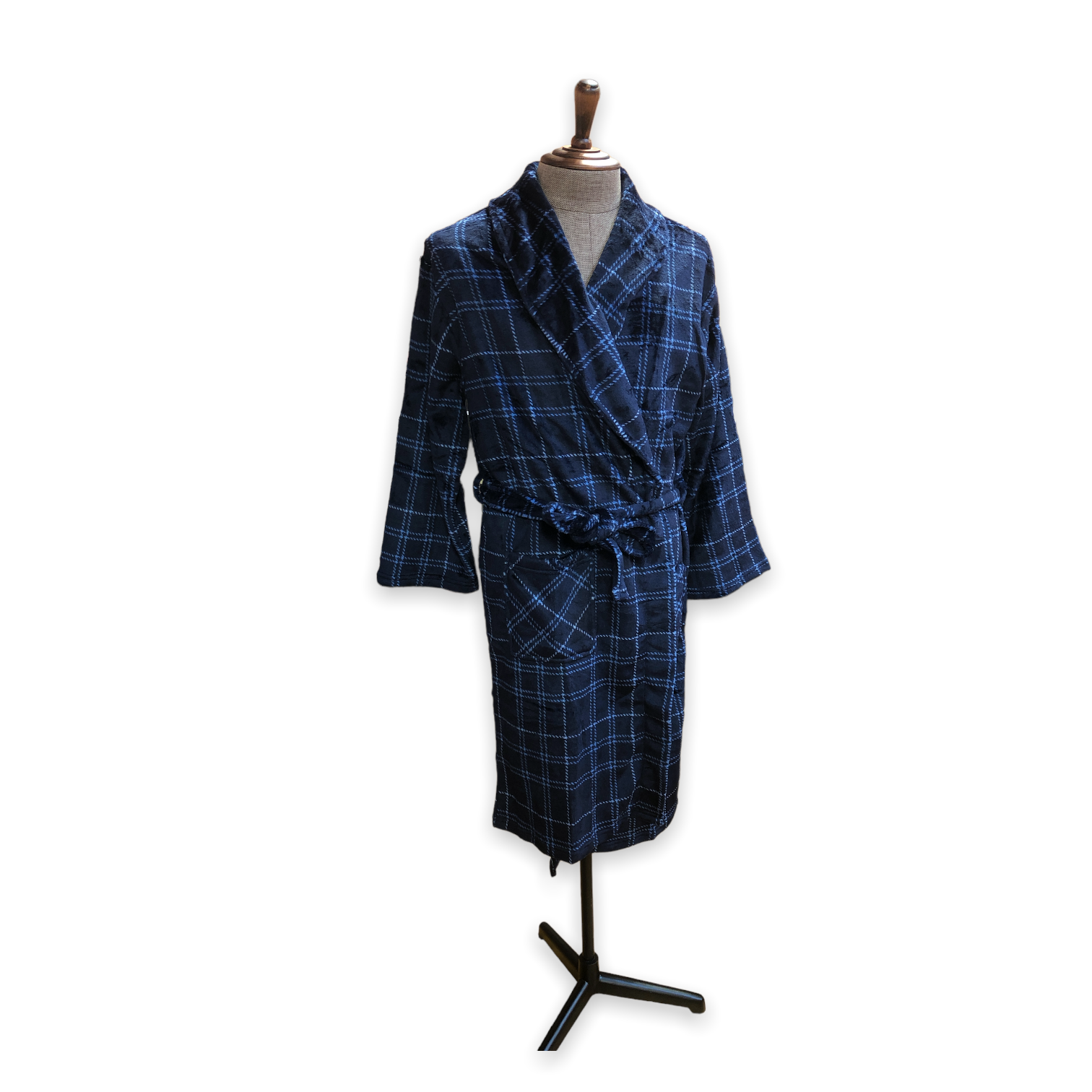 BULK BUY - Men's Plaid Plush Micropolar Robes (6-Pack)