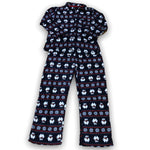 Load image into Gallery viewer, Women&#39;s Two Piece Micropolar Notched Collar Pajama Set with Fairisle Pattern
