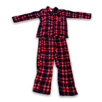 Load image into Gallery viewer, Women&#39;s Two Piece Polyester Fleece Collared Pajama Set
