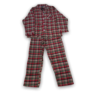 Men's 100% Cotton Flannel Plaid Pajama Sets